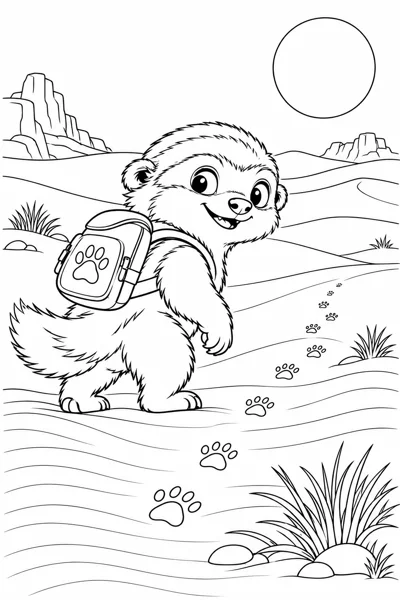 BADI coloring page: Desert dunes