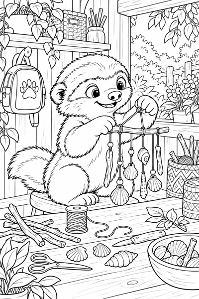 BADI coloring page: Nature workshop